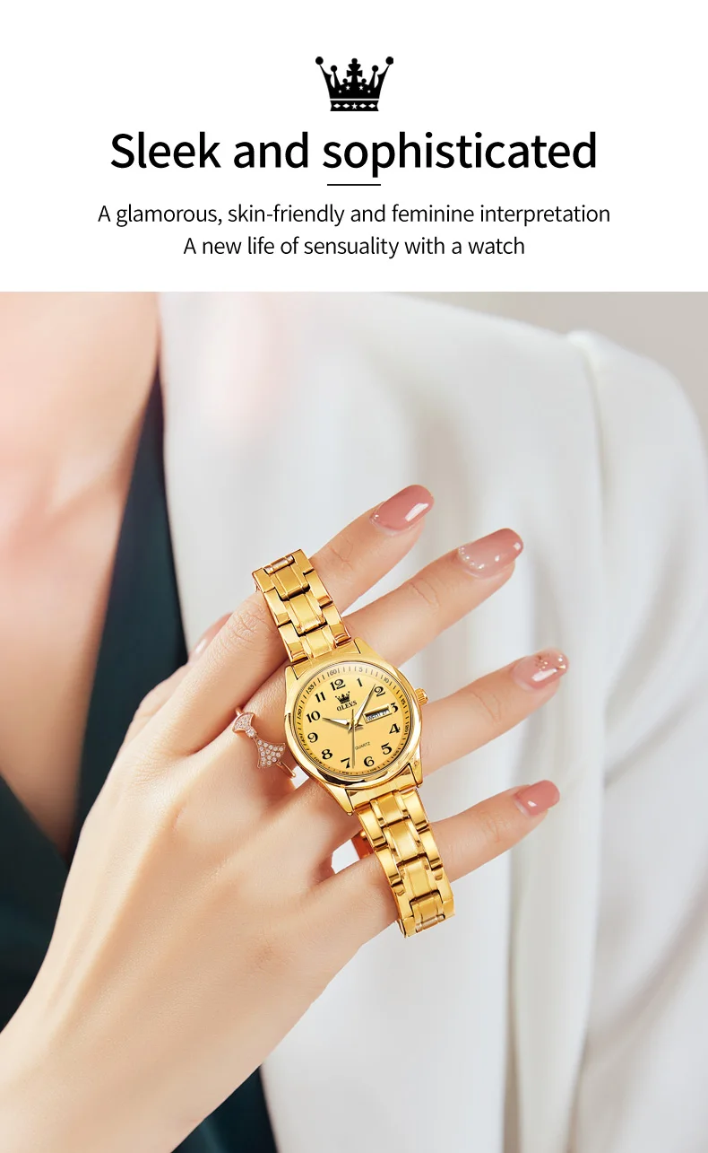 OLEVS Fashion Brand Couple Quartz Watches Waterproof Luminous Wristwatch for Lover Date Men‘s and Women's Wristwatch Simple