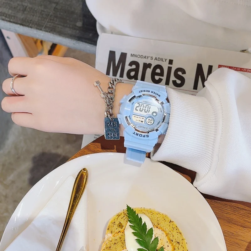Men Women Digital Watches with Bracelet Multifunction Sports Watches Fashion Couple Watch Electronic Clock For Boys and Girls