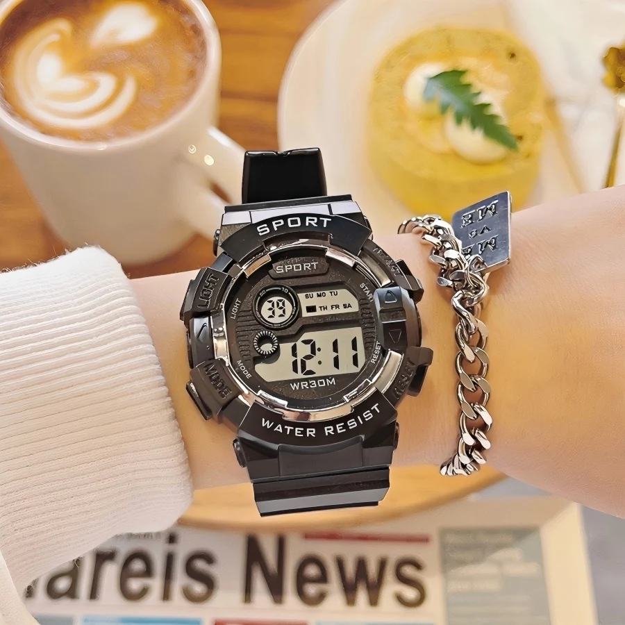 Men Women Digital Watches with Bracelet Multifunction Sports Watches Fashion Couple Watch Electronic Clock For Boys and Girls
