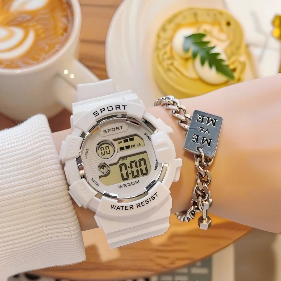 Men Women Digital Watches with Bracelet Multifunction Sports Watches Fashion Couple Watch Electronic Clock For Boys and Girls