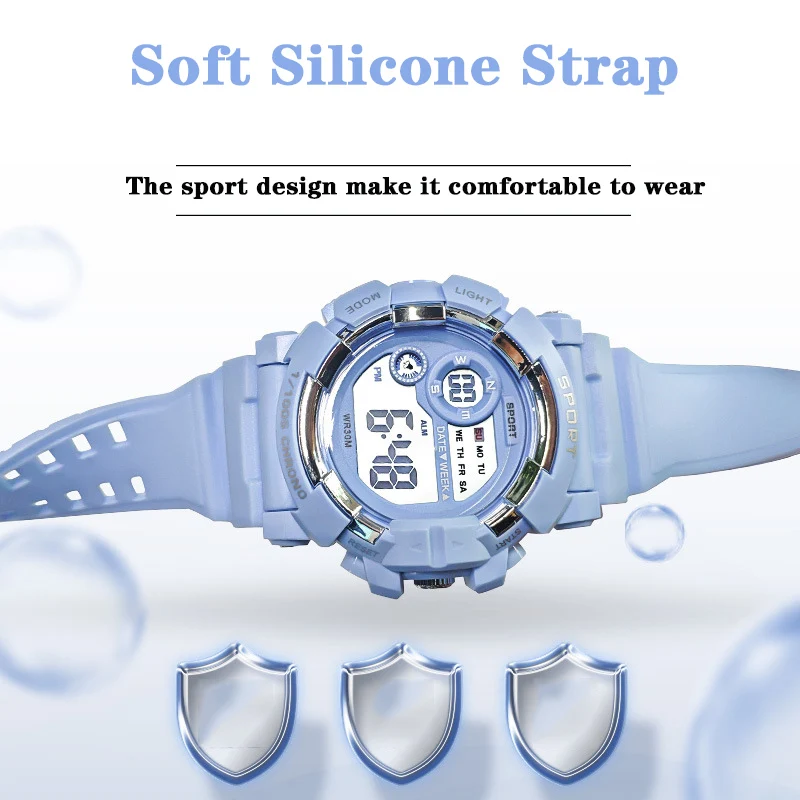 Men Women Digital Watches with Bracelet Multifunction Sports Watches Fashion Couple Watch Electronic Clock For Boys and Girls