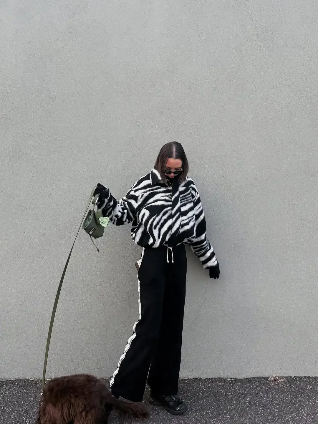Women Zebra Print Faux Fur Jacket Lapel Collar Fluffy Long Sleeve Cropped Coat  Autumn Warm Winter Casual Chic Street Top 2026