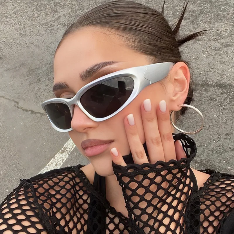 Y2k Classic Punk Wrap Around Vintage Sunglasses Women Men Luxury Brand Designer Sun Glasses Fashion Sport Eyewear Goggles
