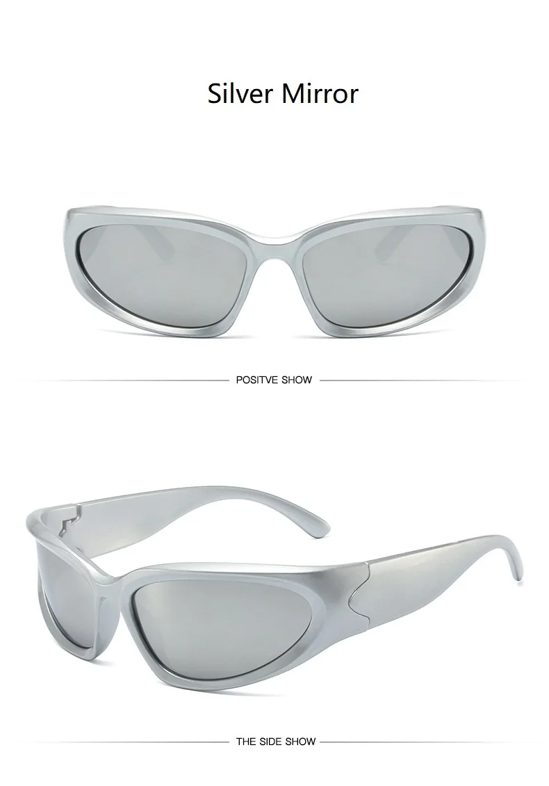 Y2k Classic Punk Wrap Around Vintage Sunglasses Women Men Luxury Brand Designer Sun Glasses Fashion Sport Eyewear Goggles