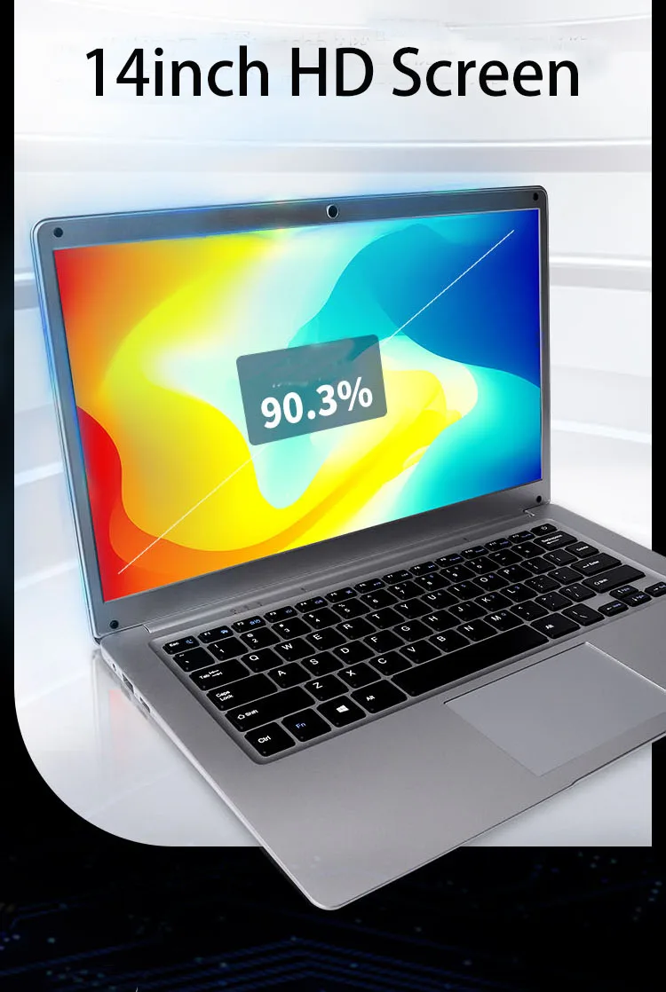 14inch Student Cheap Laptop 6GB RAM 64GB/128GB/512GB SSD HD Cam WiFi Bluetooth  Windows 10 Notebook Computer