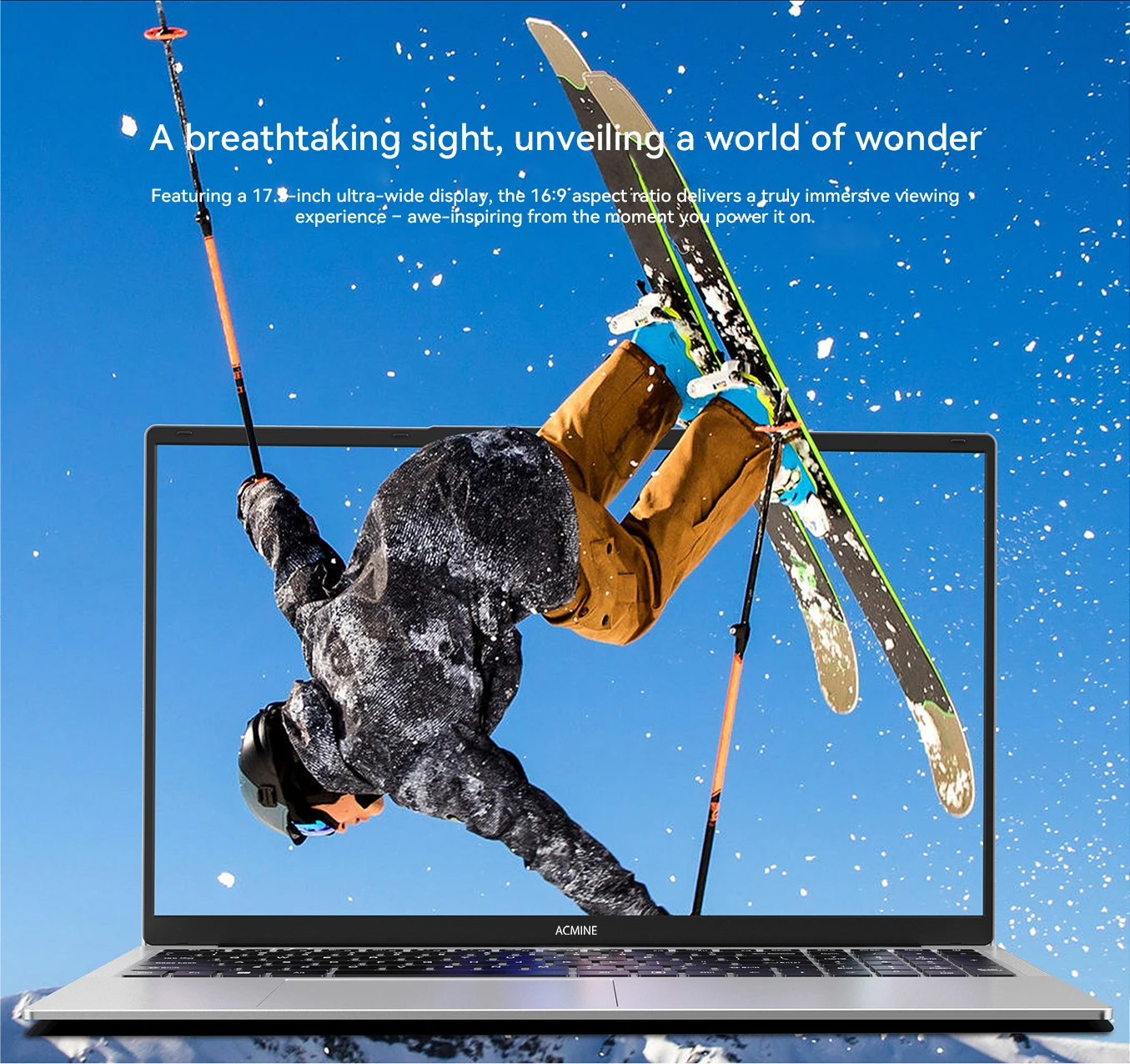 Blossom 6500Y New 17.3" Laptop 16GB RAM 512GB SSD Intel N5095 Portable Notebook Lightweight Keyboard Windows 11 Pro