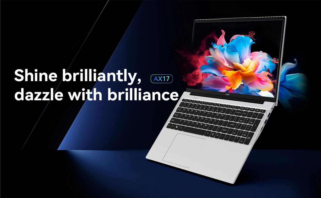 Blossom 6500Y New 17.3" Laptop 16GB RAM 512GB SSD Intel N5095 Portable Notebook Lightweight Keyboard Windows 11 Pro