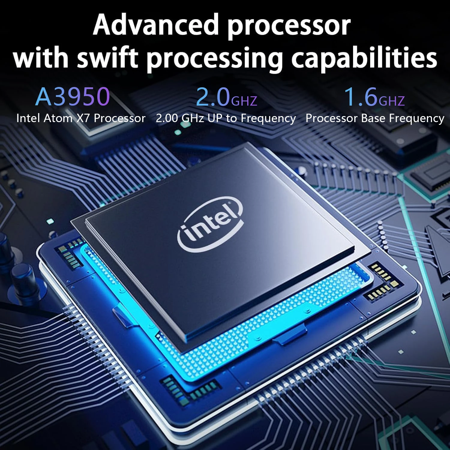 FUCHU 2026 Laptop Intel Atom X7 A3950 12GB RAM 1TB 2TB SSD 14.1 Inch Ultra Slim Computer Windows 11 pro Gaming PC for Office Study Business