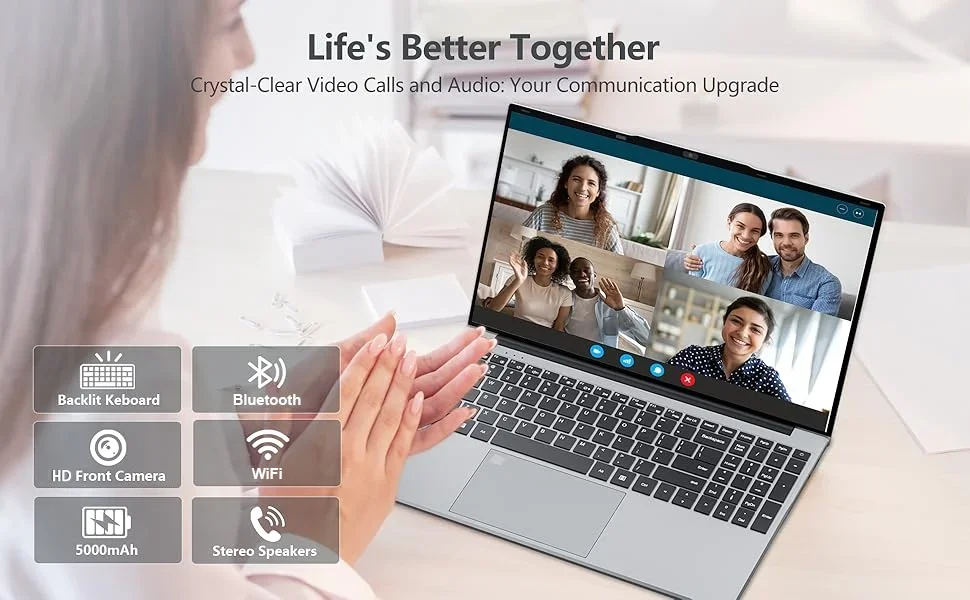 15.6" Ultraslim Laptops Intel Core i9 10980HK Fingerprint Unlock Laptop 16GB RAM 2TB SSD Windows 11 Gaming Office Study Computer
