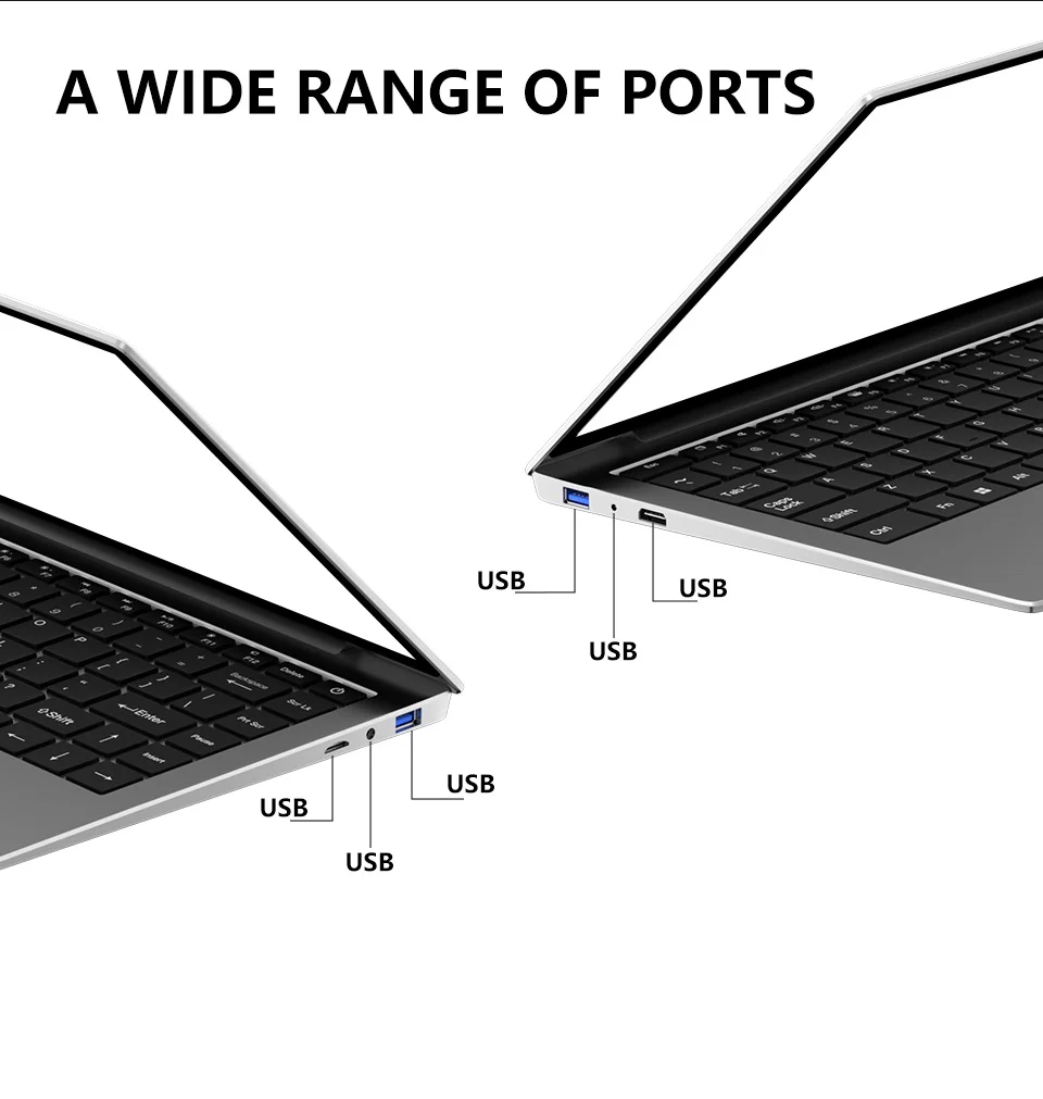 Portable Laptop Intel 4405U 14.1 inch 16GB LPDDR3 RAM 512GB 1TB 2TB SSD Windows 11 Pro Notebook Wifi6 IPS 1080P Notebook PC