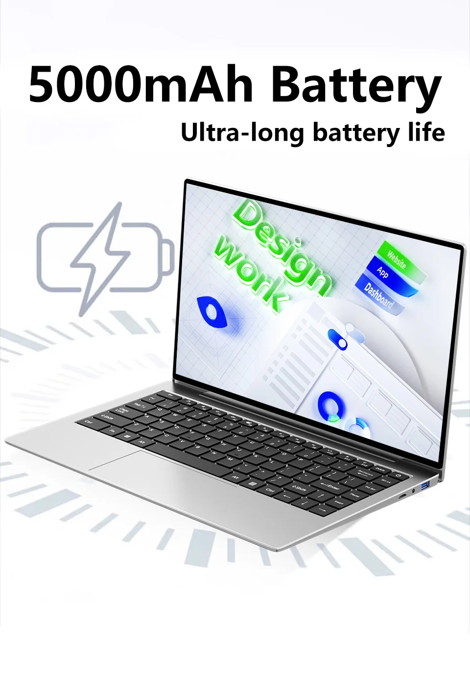 Portable Laptop Intel 4405U 14.1 inch 16GB LPDDR3 RAM 512GB 1TB 2TB SSD Windows 11 Pro Notebook Wifi6 IPS 1080P Notebook PC
