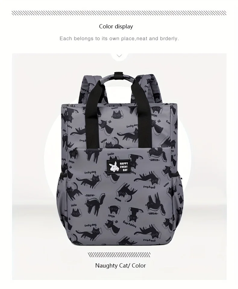 15.6 Inch Business Cartoon Backpack, Conference Travel Bag, Student Schoolbag, Multifunctional Laptop Bag, Backpacks