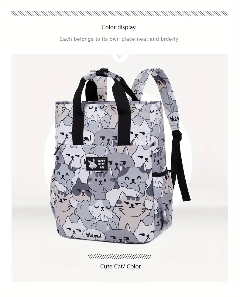 15.6 Inch Business Cartoon Backpack, Conference Travel Bag, Student Schoolbag, Multifunctional Laptop Bag, Backpacks