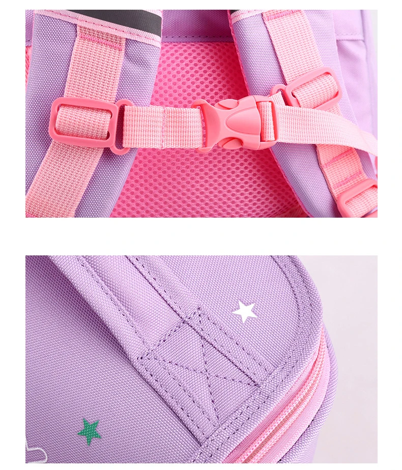 New Girl School Bags Child Pink Unicorn  Printing Backpacks Kindergarten Student Cute Girls Children's Schoolbag Waterproof Kid