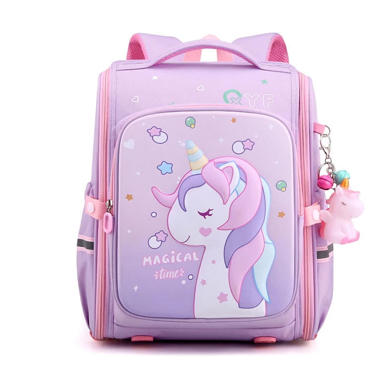 New Girl School Bags Child Pink Unicorn  Printing Backpacks Kindergarten Student Cute Girls Children's Schoolbag Waterproof Kid