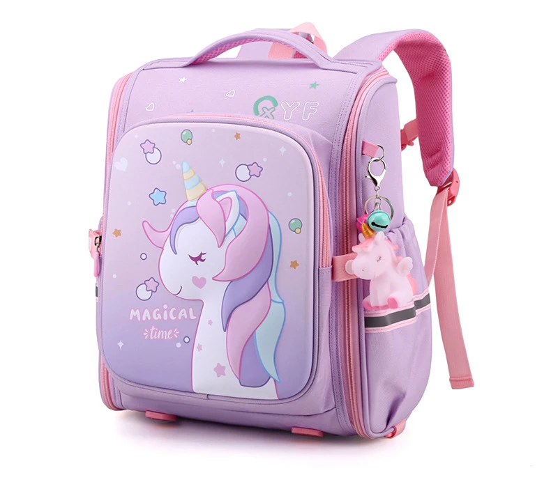 New Girl School Bags Child Pink Unicorn  Printing Backpacks Kindergarten Student Cute Girls Children's Schoolbag Waterproof Kid