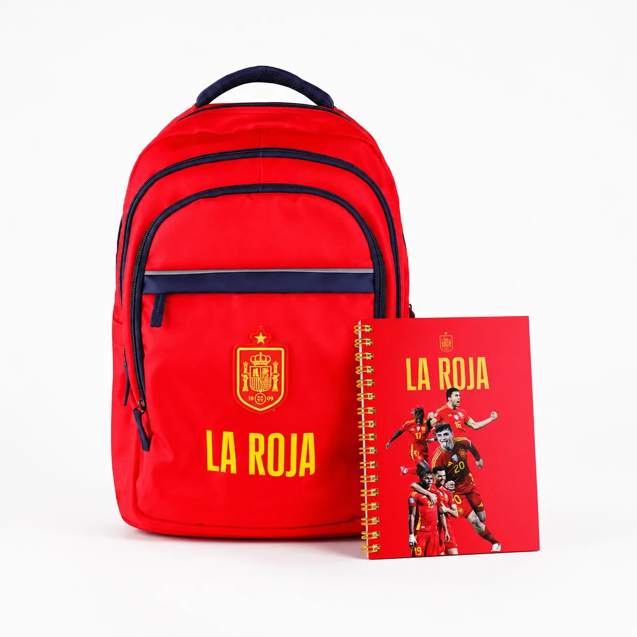 La Roja School Backpack Spanish National Football Team "La Roja", Official Licensed Product National team football backpack 43x30x18cm red and navy blue with compartments