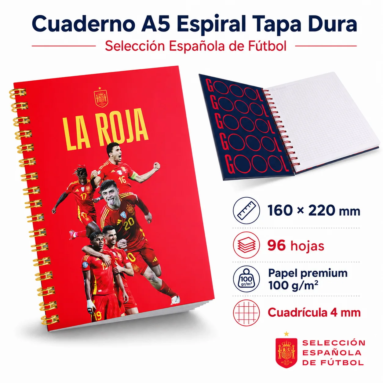 La Roja School Backpack Spanish National Football Team "La Roja", Official Licensed Product National team football backpack 43x30x18cm red and navy blue with compartments