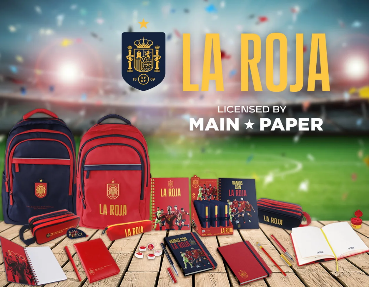 La Roja School Backpack Spanish National Football Team "La Roja", Official Licensed Product National team football backpack 43x30x18cm red and navy blue with compartments