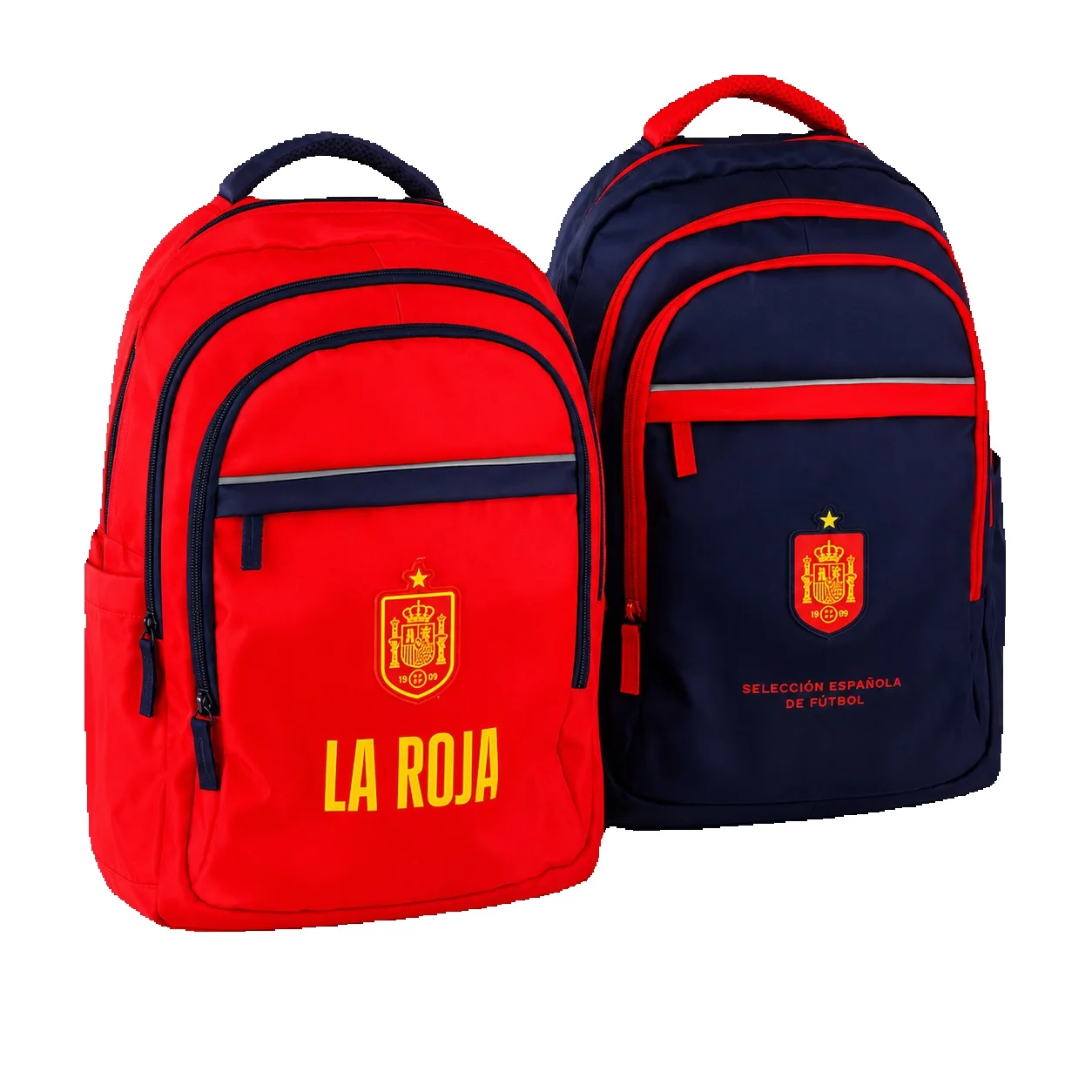 La Roja School Backpack Spanish National Football Team "La Roja", Official Licensed Product National team football backpack 43x30x18cm red and navy blue with compartments