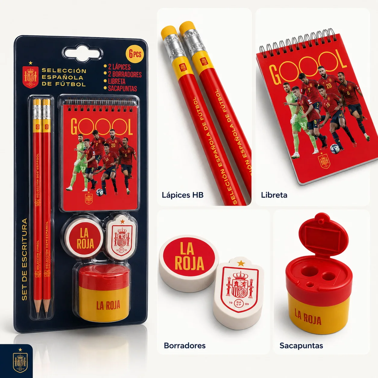 La Roja School Backpack Spanish National Football Team "La Roja", Official Licensed Product National team football backpack 43x30x18cm red and navy blue with compartments