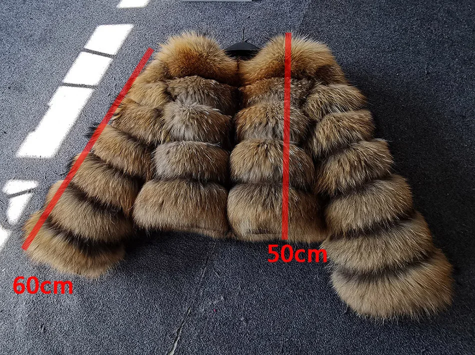 2026 Maomaokong Real Fur Coat Women Natural Raccoon Fur Jacket Female Winter Warm Fox Fur Coat High Quality Long Sleeve With Hat
