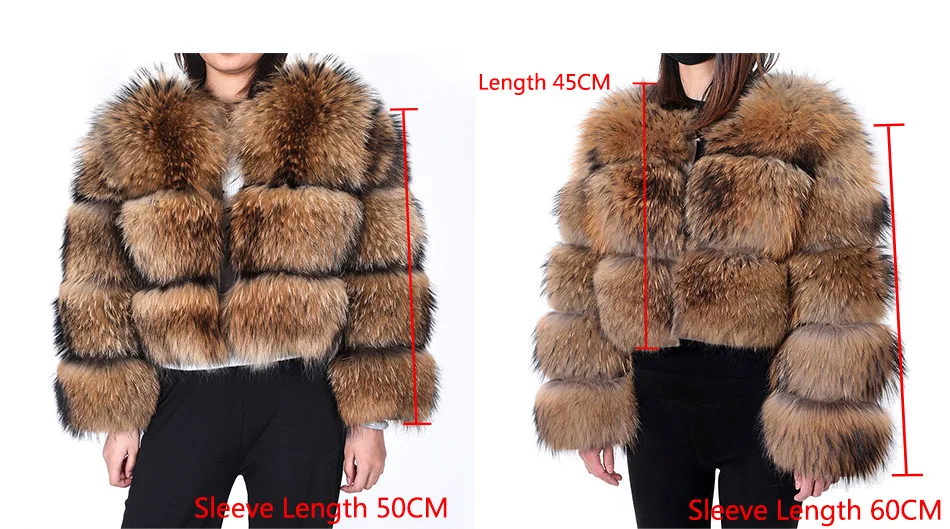 2026 Maomaokong Real Fur Coat Women Natural Raccoon Fur Jacket Female Winter Warm Fox Fur Coat High Quality Long Sleeve With Hat