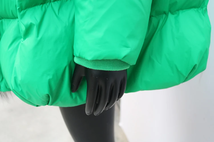 New Fashion Outerwear Puffer Jacket 2024 Women Coat White Duck Down Jacket Super Large Real Silver Fox Fur Collar Hooded