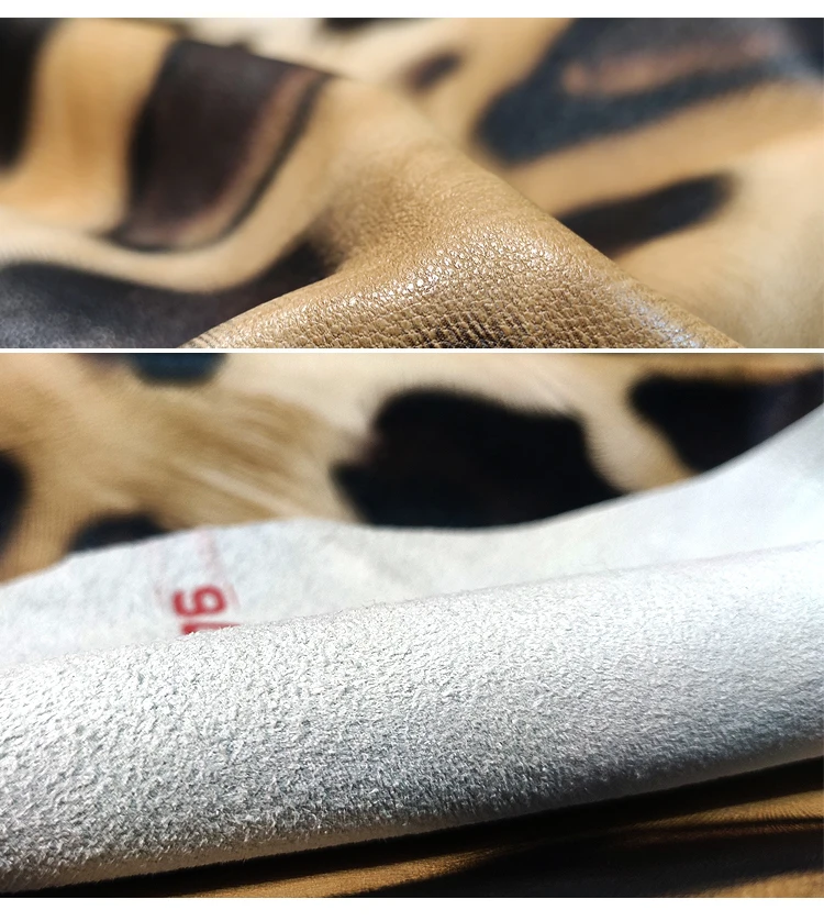 OFTBUY 2025 Luxury Winter Women Genuine Leather Short Brand Women Sheepskin Leopard Print Motorcycle Jacket Big Fur Collar Slim