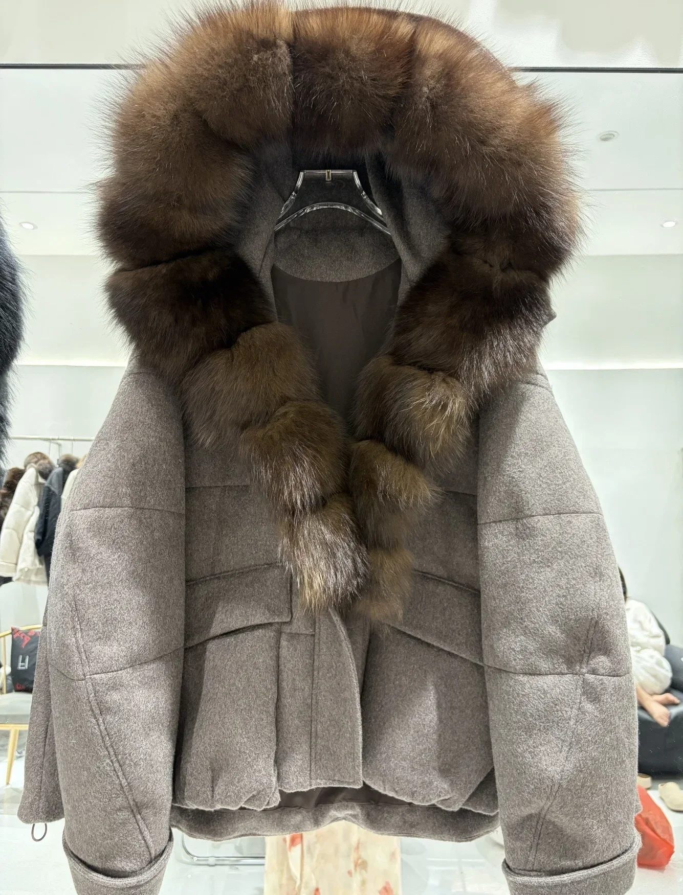 OFTBUY Warm Big Natural Fur Collar Hooded Coat Women New Winter Short Puffer Clothing Fashion Jacket with Fur for Female