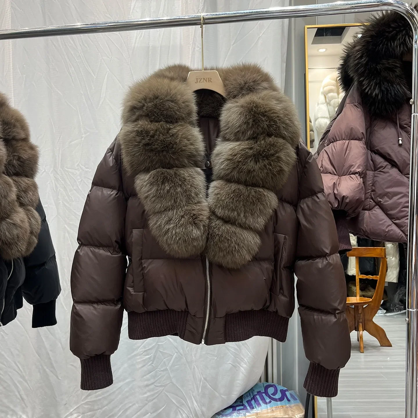 OFTBUY Winter Hooded Coat Women Duck Down Parkas Fox Fur Collar Thick Fashion Jacket with Fur for Women Luxury Short Outerwear