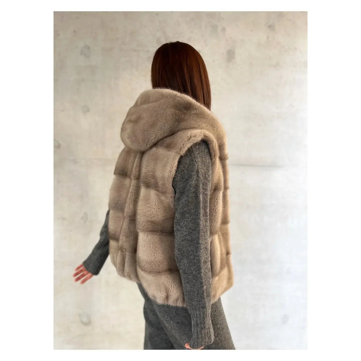 HDHOHR 2026 High Quality Real Mink Fur Vast Full Pelt Fur Coats Fashion Natural Mink Fur Jackets Winter Female Fur Warm Vast