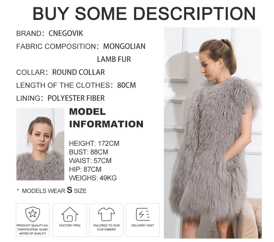 Women's Lamb Fur Vest Real Sheepskin Vest Mongolia Sheep Fur Vests Female Winter Clothing Fashion New Arrivals