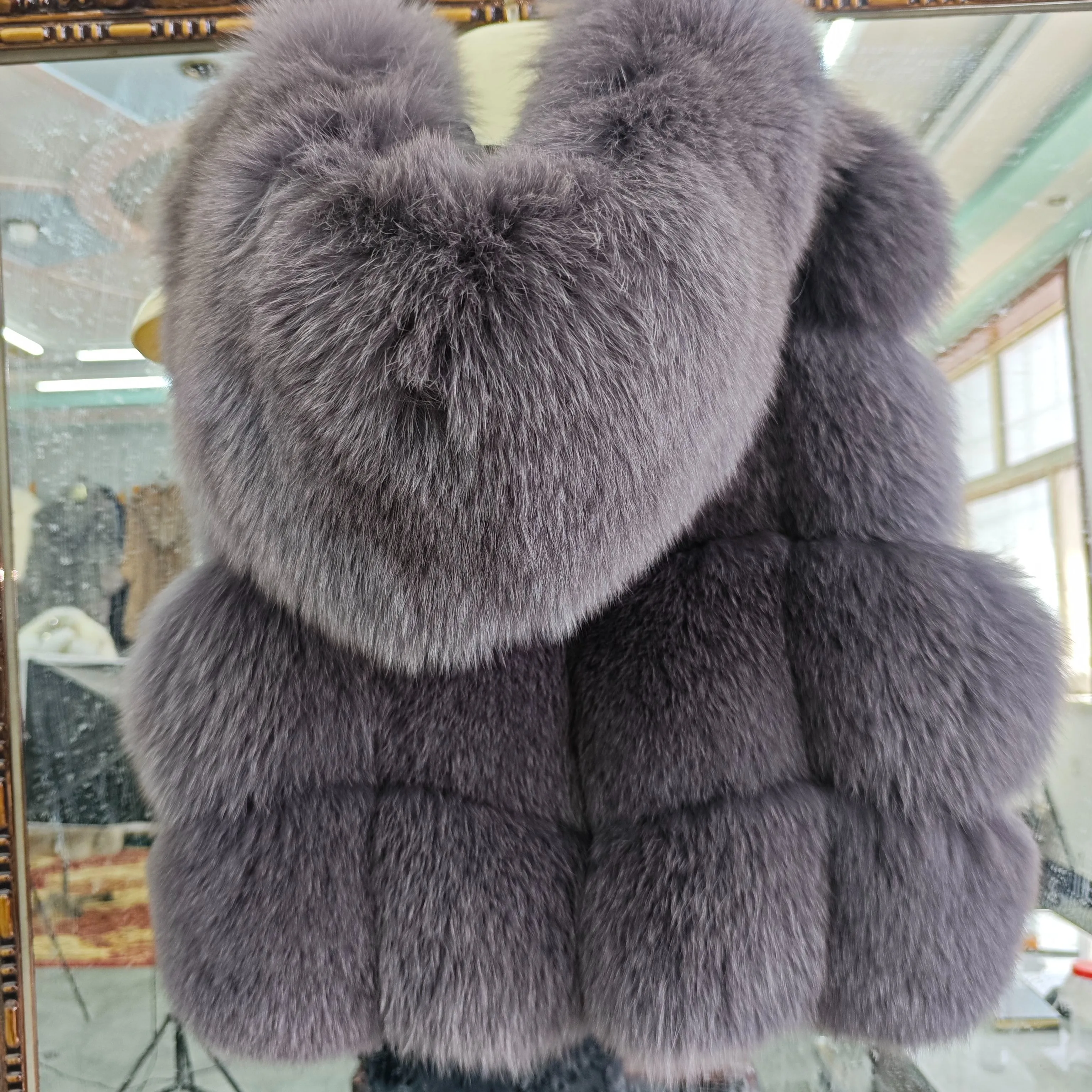 Women's Hooded Fox Fur Vest Coat Short 2025 Fur Outerwear Fashionable And Elegant