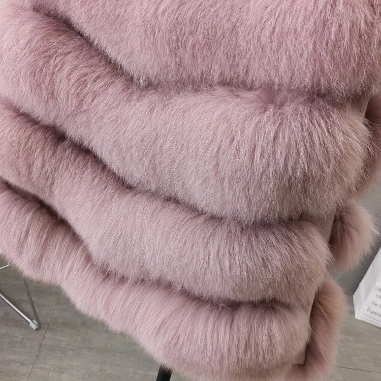 Women Natural Real Fox Fur Vest Autumn Winter Ladies 6 Strips Gilet Sleeveless Genuine Fur Coat Female Real Fur Vest Waistcoat