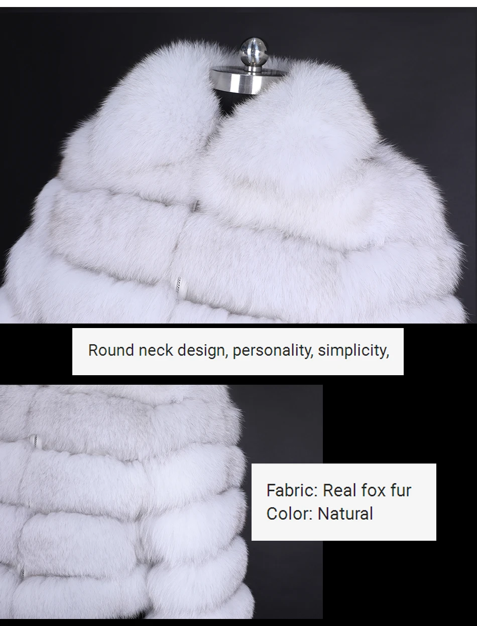 2026 Maomaokong White Real Fur Jacket Women Winter Short Natural Fox Fur Lady Zipper Fur Coat Female Warm Jacket with Collar