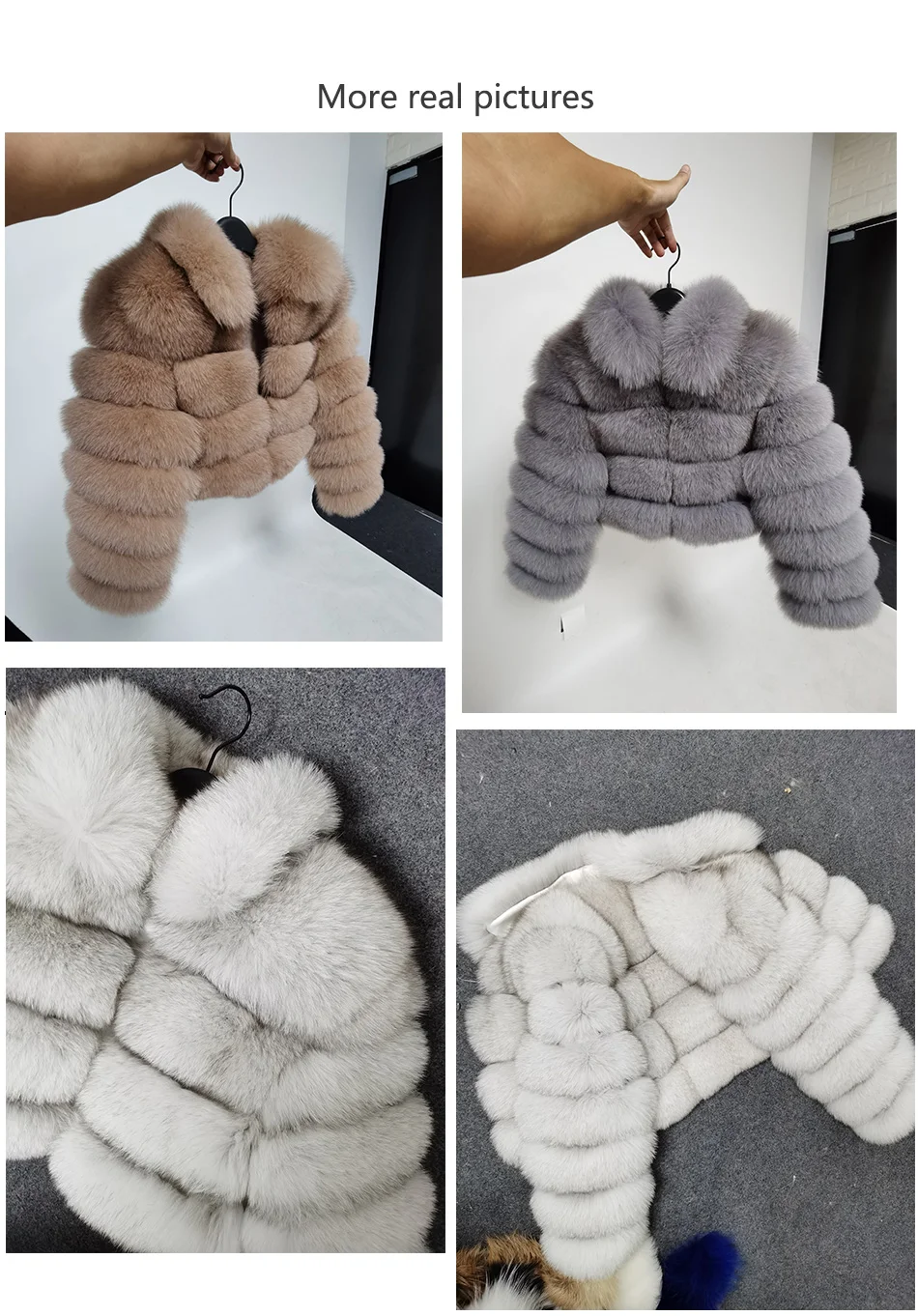 2026 Maomaokong White Real Fur Jacket Women Winter Short Natural Fox Fur Lady Zipper Fur Coat Female Warm Jacket with Collar