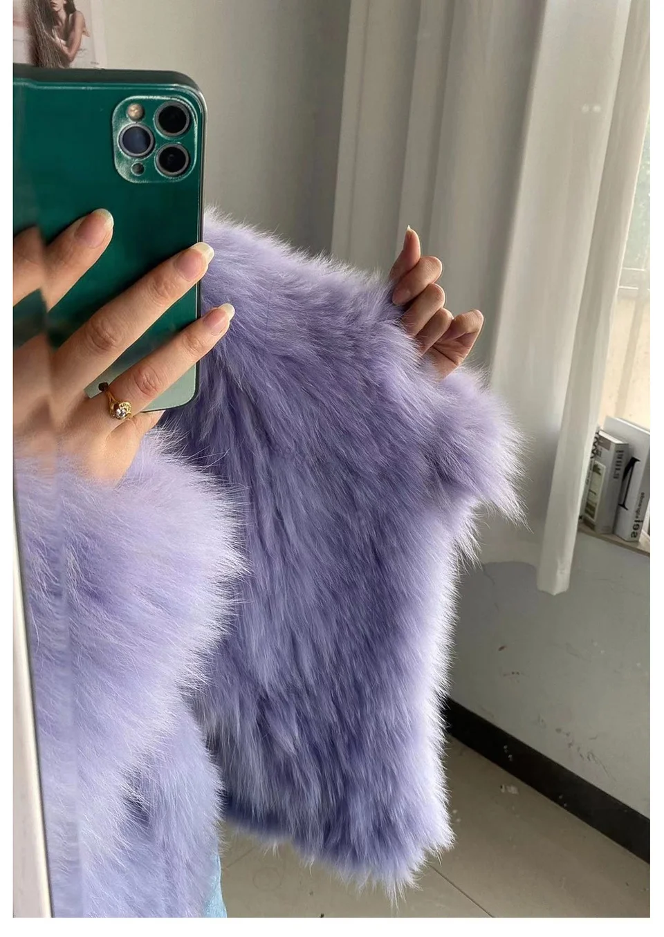 FURTJY New Style Jackets Autumn Winter Luxury Knitted Fur Coat Women Double Long Sleeve Woven Liner Fashion Real Fox Fur Coat