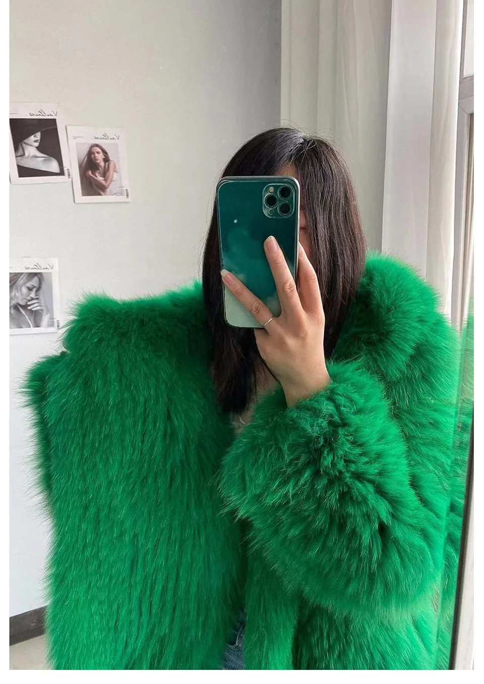 FURTJY New Style Jackets Autumn Winter Luxury Knitted Fur Coat Women Double Long Sleeve Woven Liner Fashion Real Fox Fur Coat