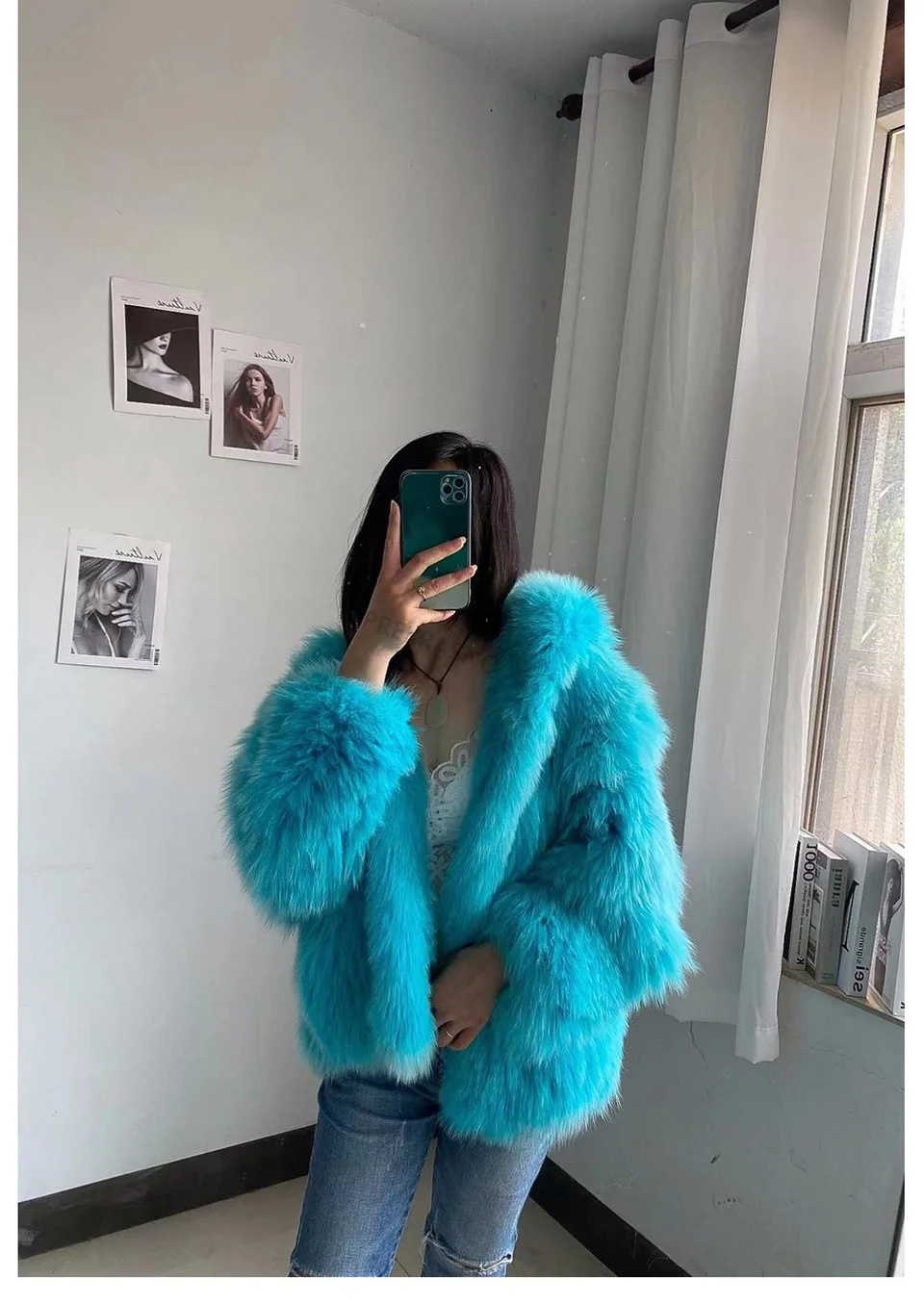 FURTJY New Style Jackets Autumn Winter Luxury Knitted Fur Coat Women Double Long Sleeve Woven Liner Fashion Real Fox Fur Coat