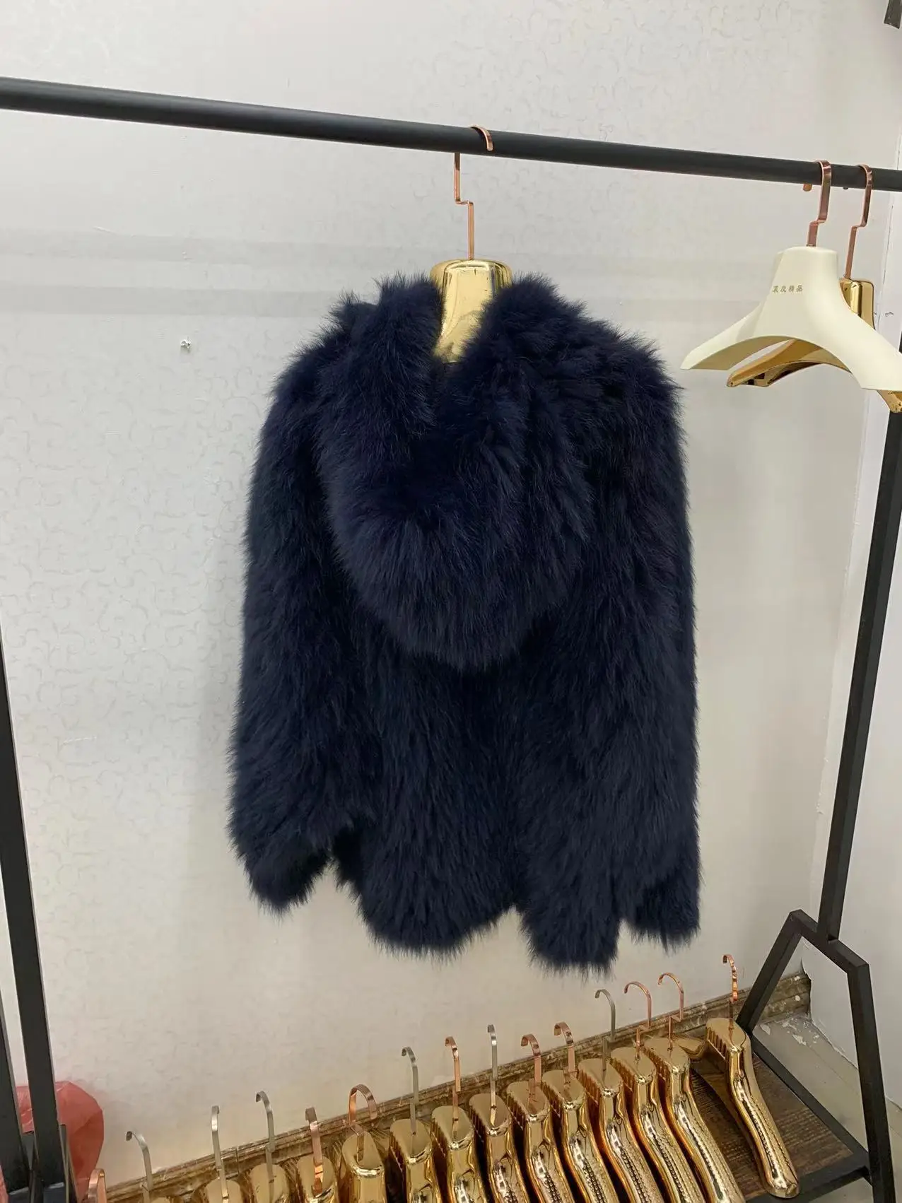 FURTJY New Style Jackets Autumn Winter Luxury Knitted Fur Coat Women Double Long Sleeve Woven Liner Fashion Real Fox Fur Coat
