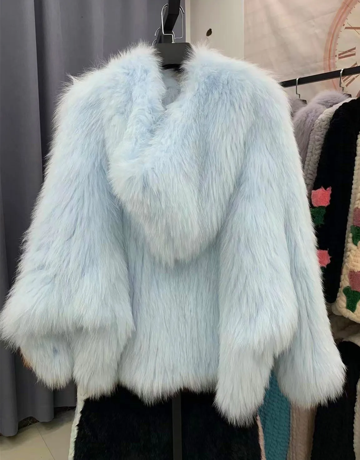 FURTJY New Style Jackets Autumn Winter Luxury Knitted Fur Coat Women Double Long Sleeve Woven Liner Fashion Real Fox Fur Coat