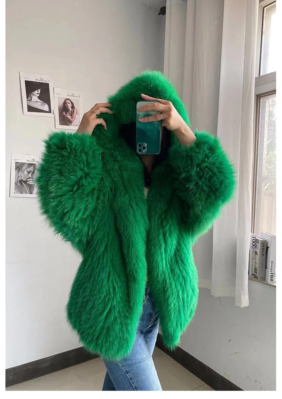 FURTJY New Style Jackets Autumn Winter Luxury Knitted Fur Coat Women Double Long Sleeve Woven Liner Fashion Real Fox Fur Coat
