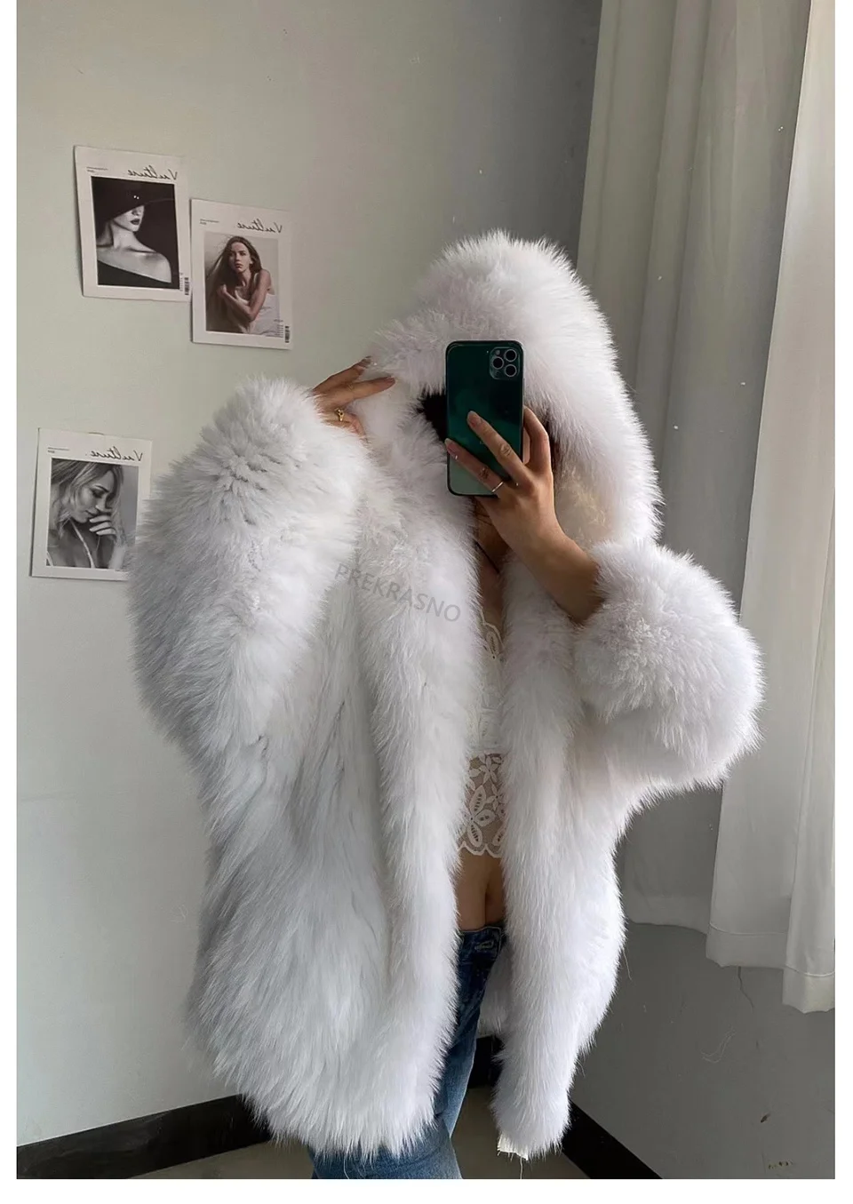 FURTJY New Style Jackets Autumn Winter Luxury Knitted Fur Coat Women Double Long Sleeve Woven Liner Fashion Real Fox Fur Coat