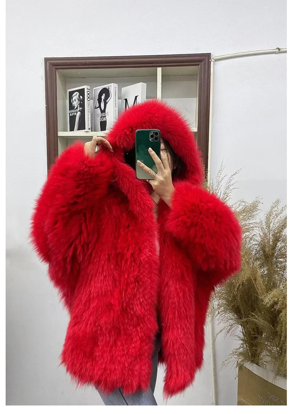 FURTJY New Style Jackets Autumn Winter Luxury Knitted Fur Coat Women Double Long Sleeve Woven Liner Fashion Real Fox Fur Coat