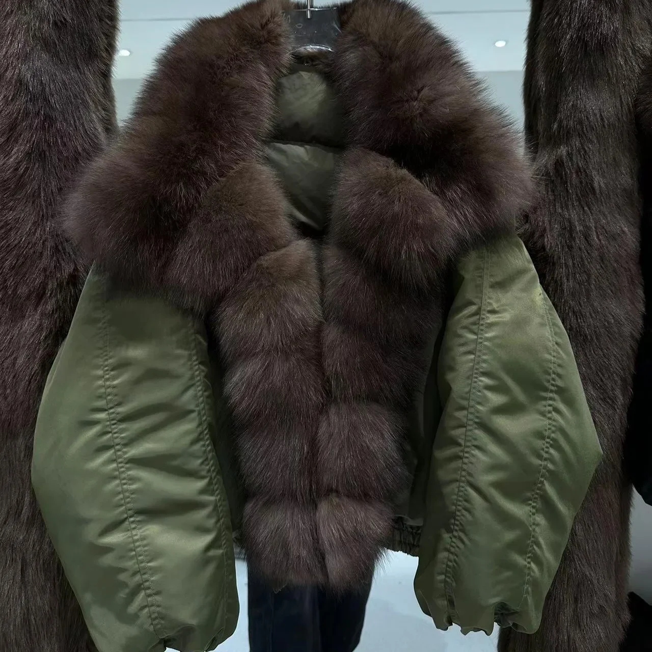 OFTBUY Big Fox Fur Collar Hooded Clothing Women Duck Down Coat Winter Warm Thick Jacket with Fur for Women Short Slim Outerwear