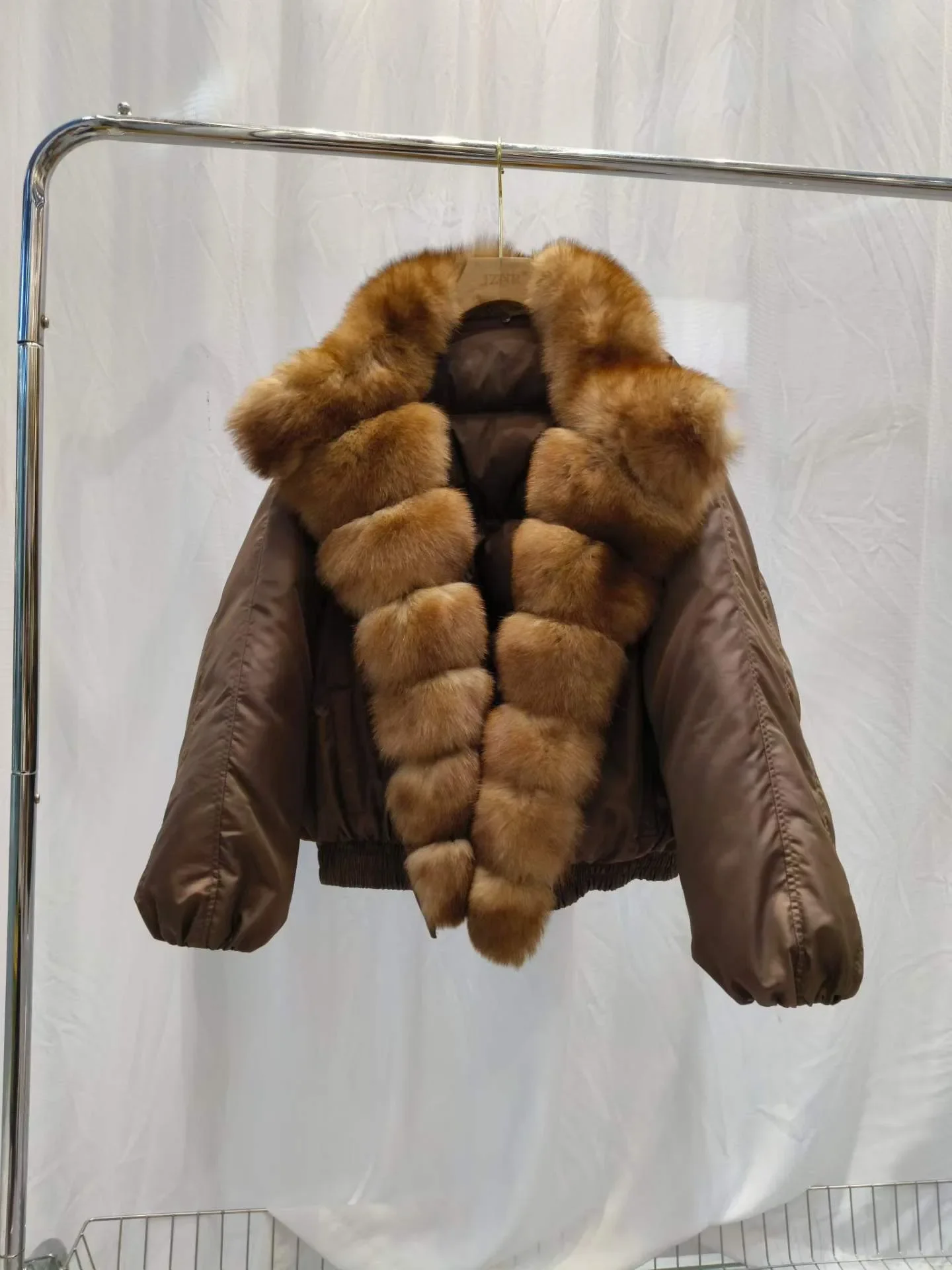 OFTBUY Big Fox Fur Collar Hooded Clothing Women Duck Down Coat Winter Warm Thick Jacket with Fur for Women Short Slim Outerwear