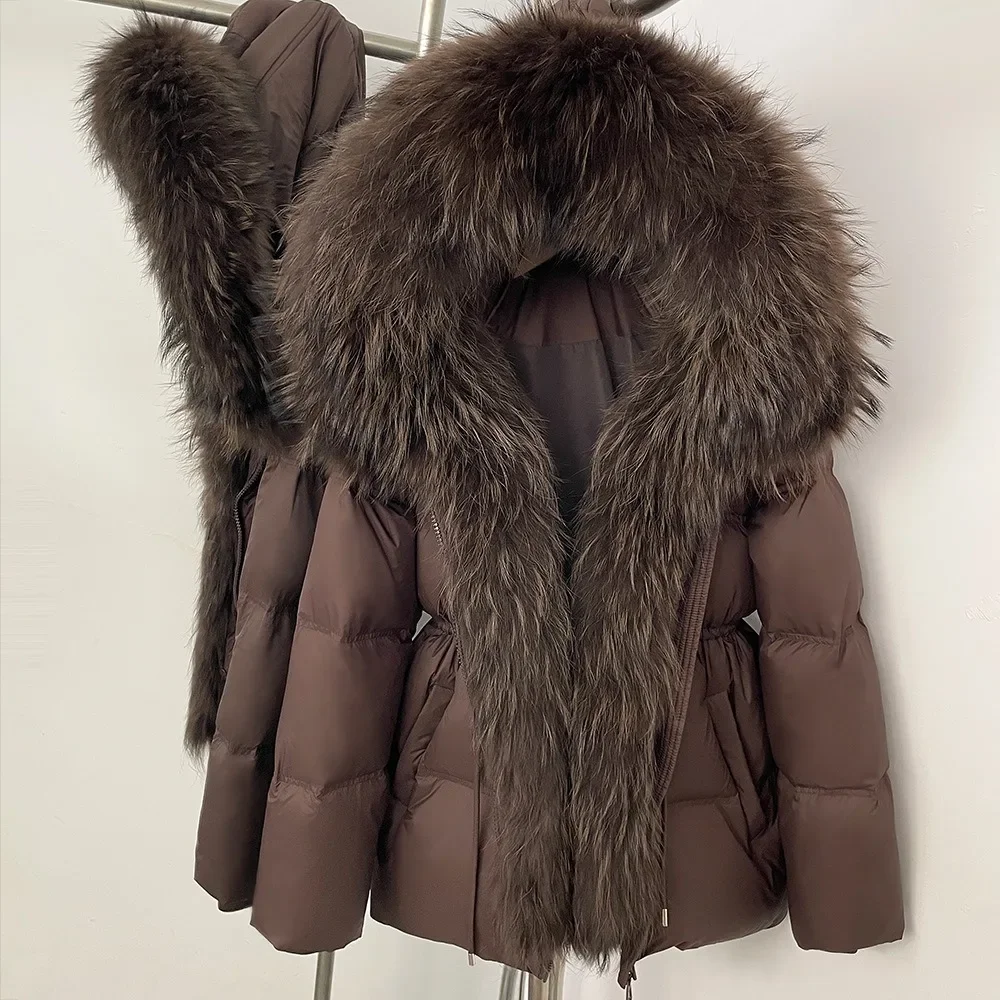 OFTBUY Raccoon Fur Hooded Down Clothes Women Duck Down Clothing Big Warm Thick Jacket with Fur for Women Winter Puffer Outerwear