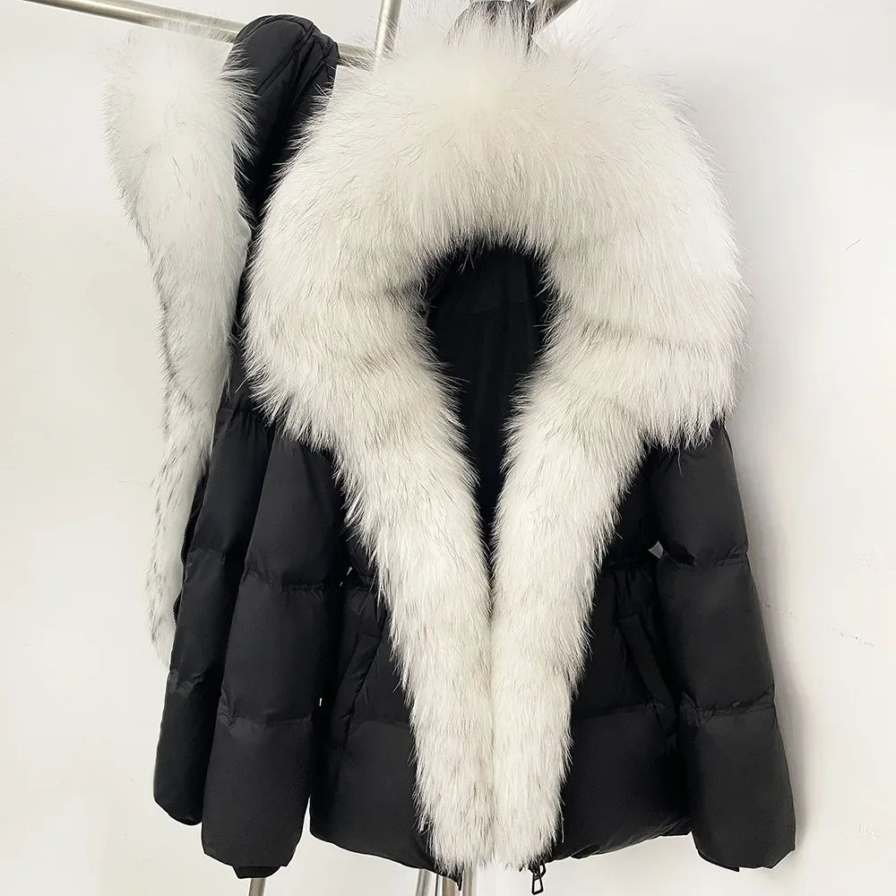 OFTBUY Raccoon Fur Hooded Down Clothes Women Duck Down Clothing Big Warm Thick Jacket with Fur for Women Winter Puffer Outerwear
