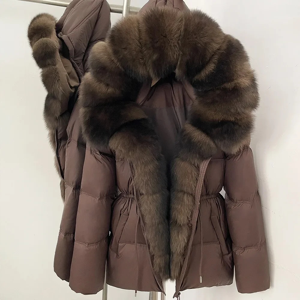 OFTBUY Raccoon Fur Hooded Down Clothes Women Duck Down Clothing Big Warm Thick Jacket with Fur for Women Winter Puffer Outerwear